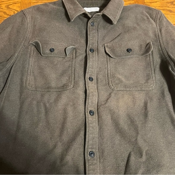 Everlane Men's Heavyweight Overshirt Shacket in Heathered Green Sz XXL *Flawed* - Picture 5 of 15